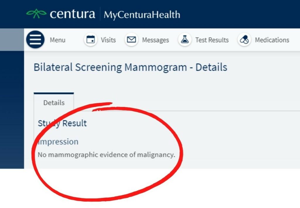 Mammo results